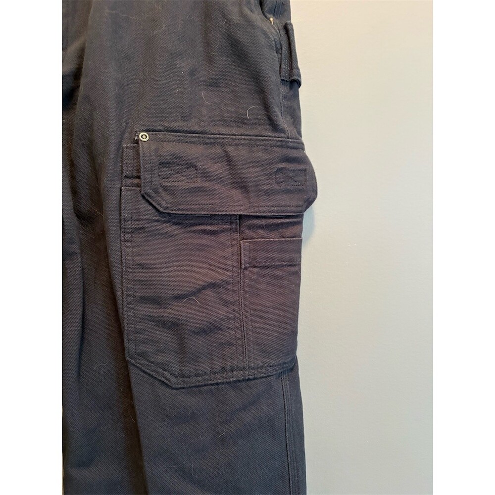 Duluth Trading Co Men's Fire Hose Cargo Work Pants Navy Relaxed 36x32 EUC - Picture 4 of 10
